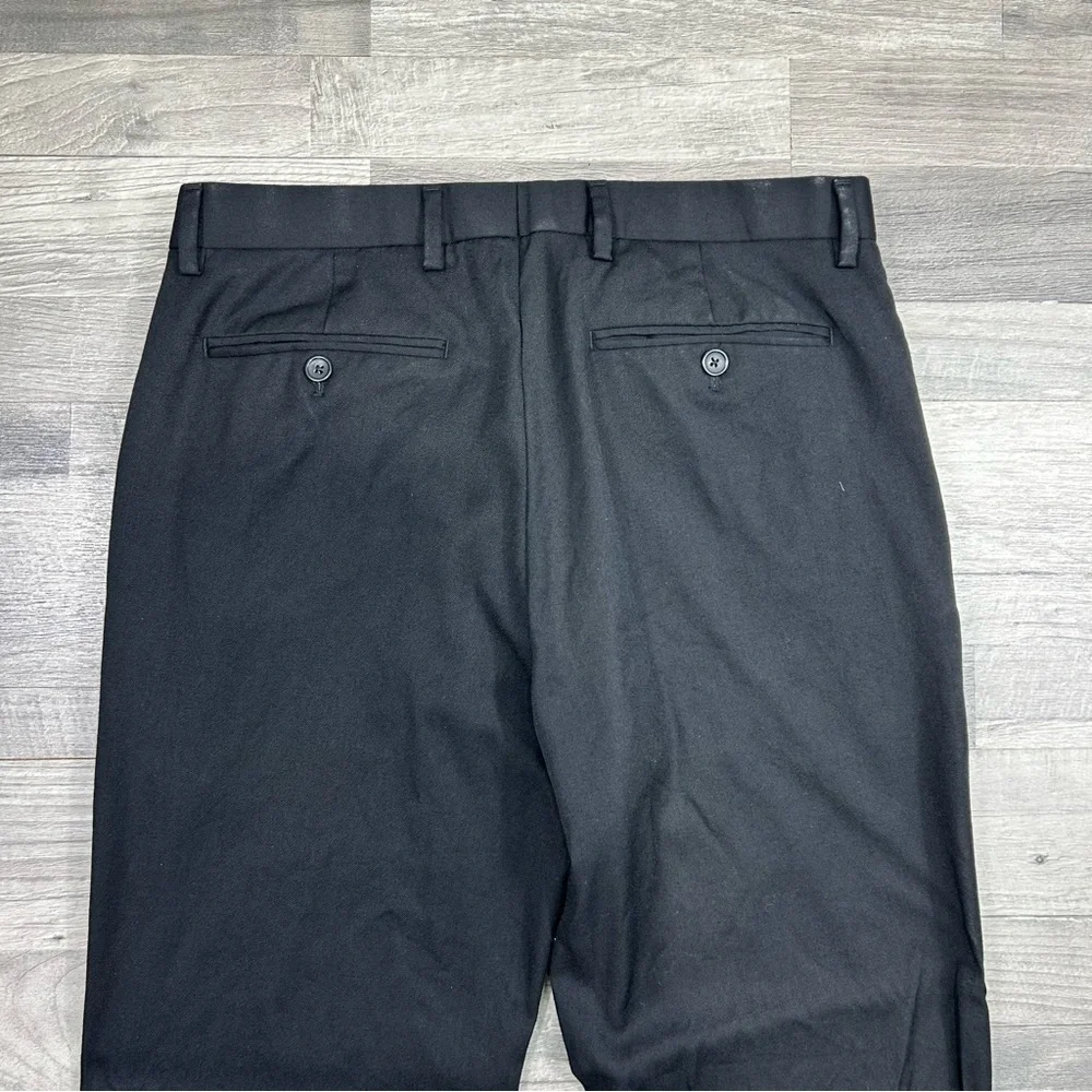 Banana Republic Men's Black Tailored Slim Fit Dess Pants